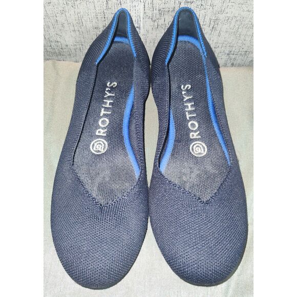 Rothy's Shoes - Rothy's Blue Knit Round Toe Ballet Flats Sz 6.5